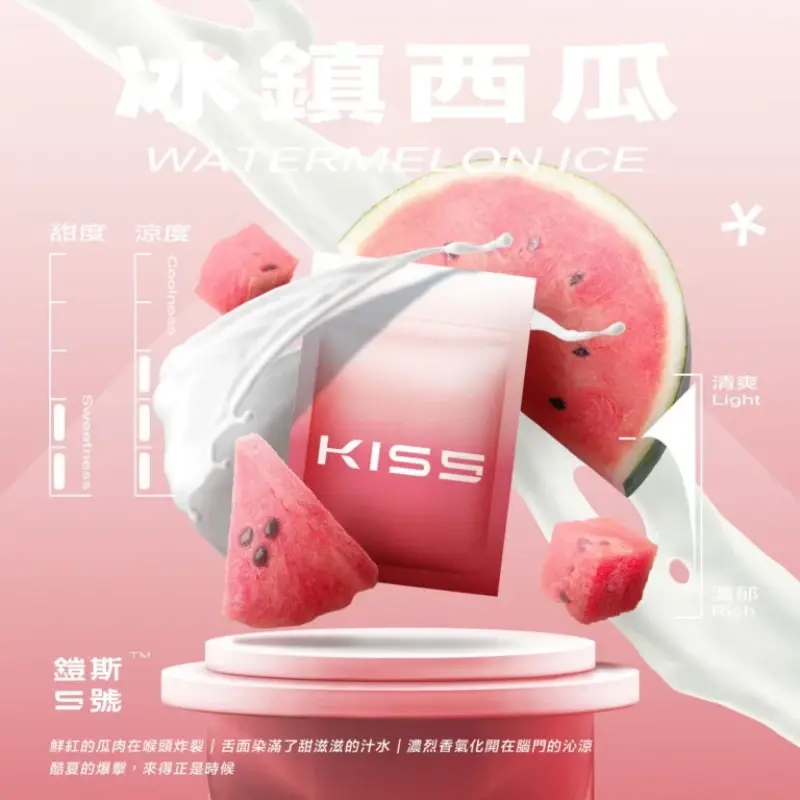 KISS-鎧斯5號一代煙彈-冰鎮西瓜webp - ILIA Drip 台灣官方旗艦店 | LANA、RELX、SP2S 主機煙彈專賣